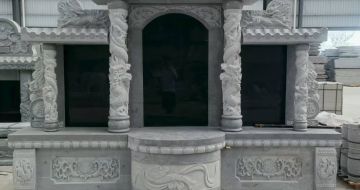 葫芦岛 芝麻灰高档墓碑，土墓，可定制