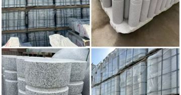 葫芦岛 芝麻白花岗岩挡车柱、隔离柱多少钱