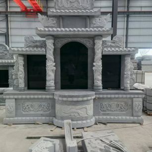 葫芦岛 芝麻灰高档墓碑，土墓，可定制