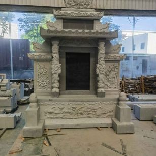 葫芦岛 芝麻灰高档墓碑、土墓，一套也支持定做