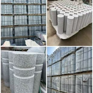 葫芦岛 芝麻白花岗岩挡车柱、隔离柱多少钱